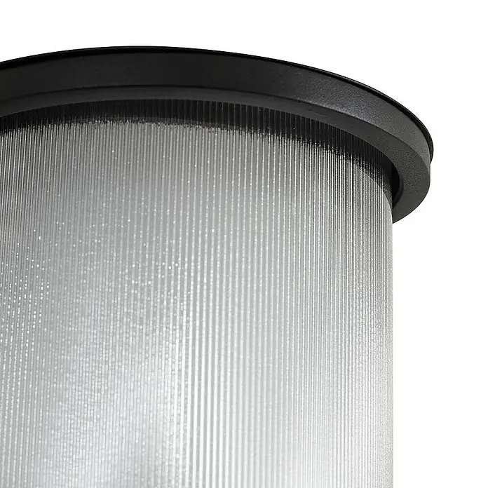 Lindby Außenwandleuchte Calvik - 11 x 16,5 x 24 cm, schwarz, klar / transparent, IP44