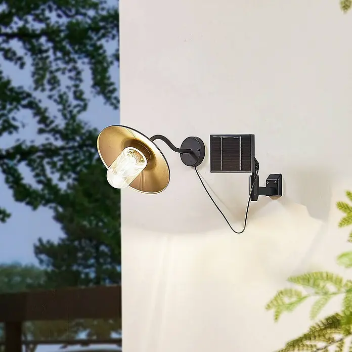 Lindby Außenwandleuchte Virane - schwarz, schwarz, IP44