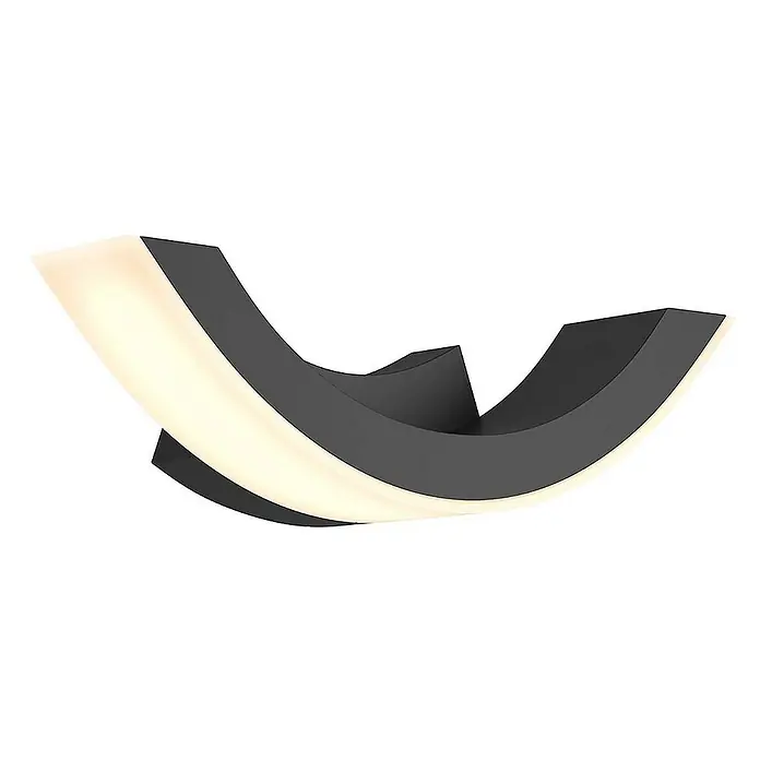 Lucande Außenwandleuchte Half - 9 x 30 x 9 cm, schwarz, schwarz, IP54