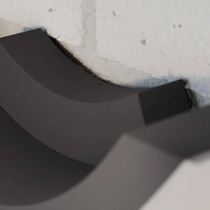 Lucande Außenwandleuchte Half - 9 x 30 x 9 cm, schwarz, schwarz, IP54