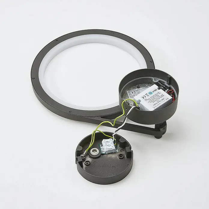 Lucande Außenwandleuchte Mirco - schwarz, schwarz, IP65