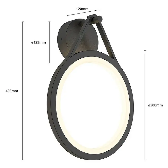 Lucande Außenwandleuchte Mirco - schwarz, schwarz, IP65