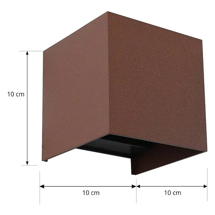 Lindby Außenwandleuchte Dara - braun / rost, IP54