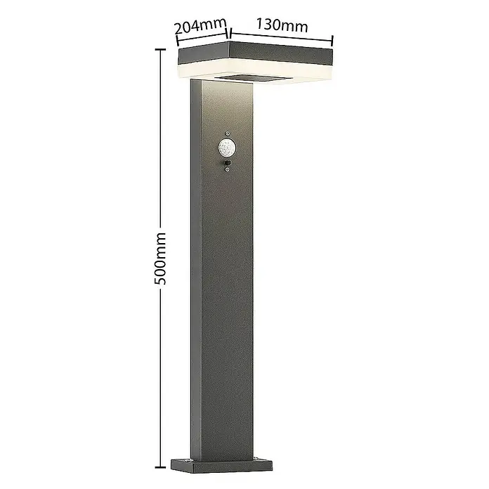 Lindby Außenwandleuchte Laira - 20,4 x 13 x 50 cm, schwarz, IP44