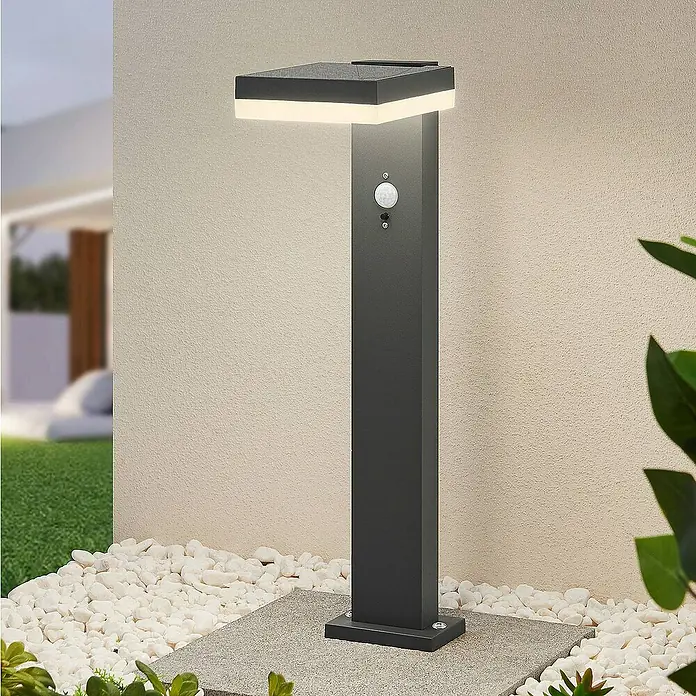 Lindby Außenwandleuchte Laira - 20,4 x 13 x 50 cm, schwarz, IP44