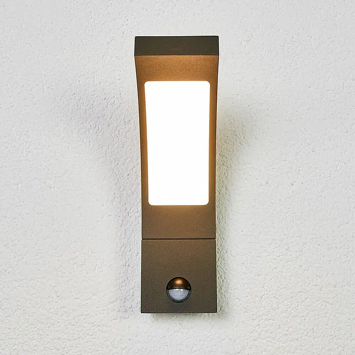 Lucande Außenwandleuchte Juvia - schwarz, schwarz, IP54