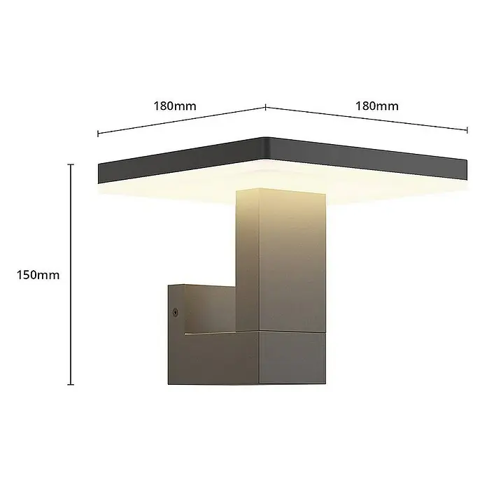 Lucande Außenwandleuchte Olesia - schwarz, schwarz, IP54