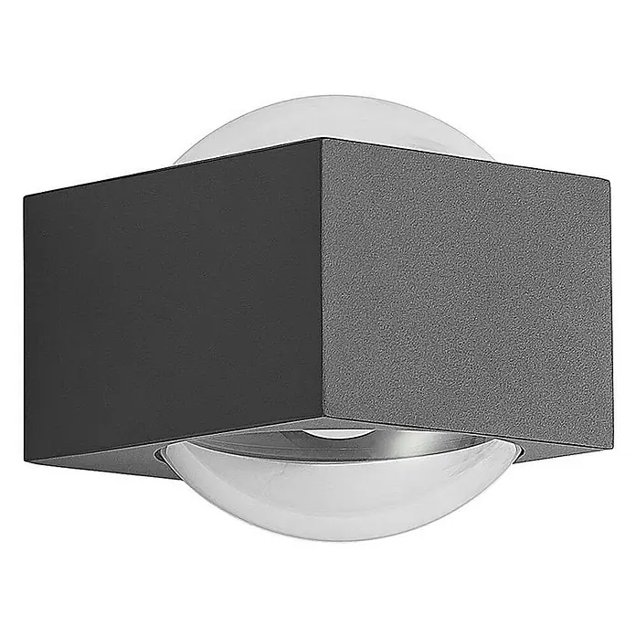 Lucande Außenwandleuchte Almos - 11,4 x 10,7 x 12,2 cm, schwarz, IP65