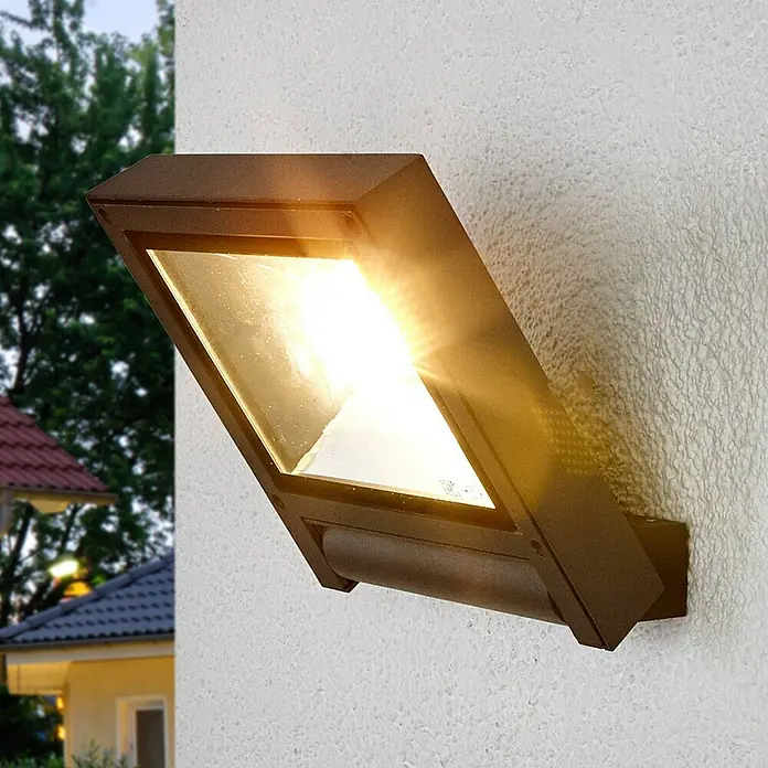 Lucande Außenwandleuchte Maica - schwarz, schwarz, IP65