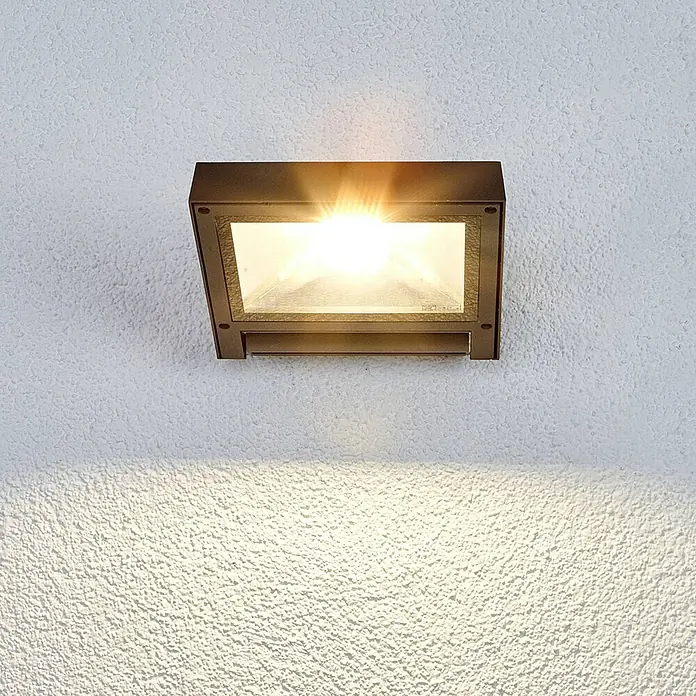 Lucande Außenwandleuchte Maica - schwarz, schwarz, IP65