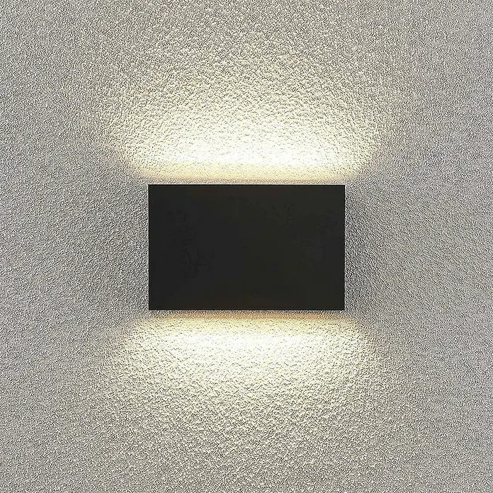 Lindby Außenwandleuchte Jarte - schwarz, schwarz, IP65