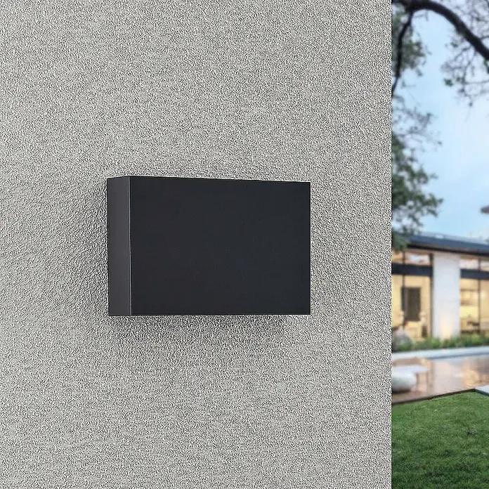 Lindby Außenwandleuchte Jarte - schwarz, schwarz, IP65