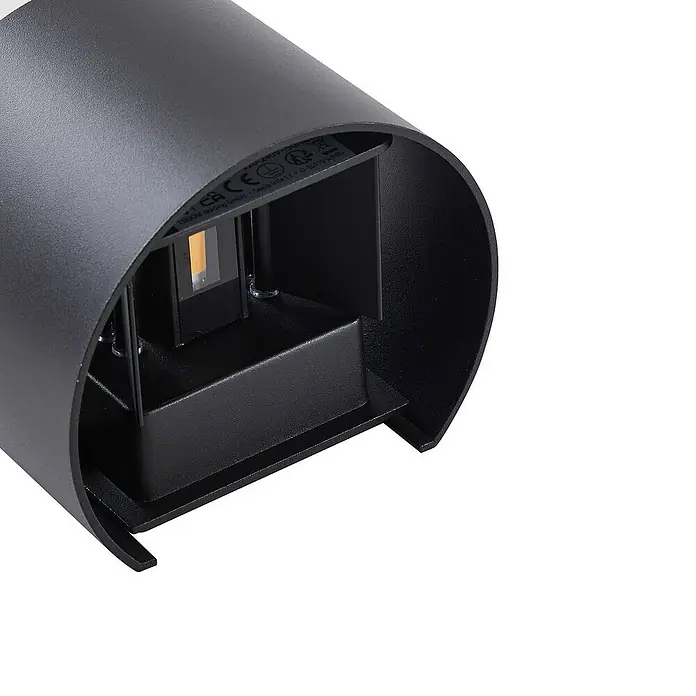 Lindby Außenwandleuchte Nivar - schwarz, IP54