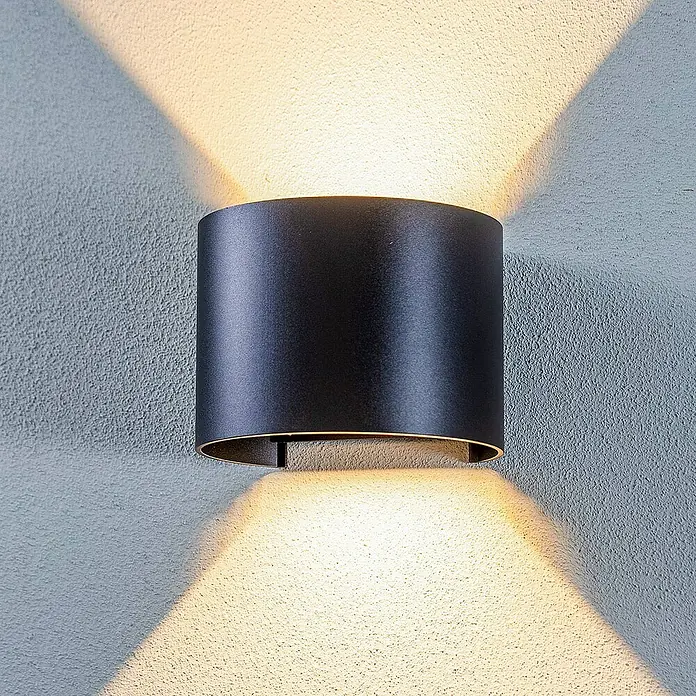 Lindby Außenwandleuchte Nivar - schwarz, IP54