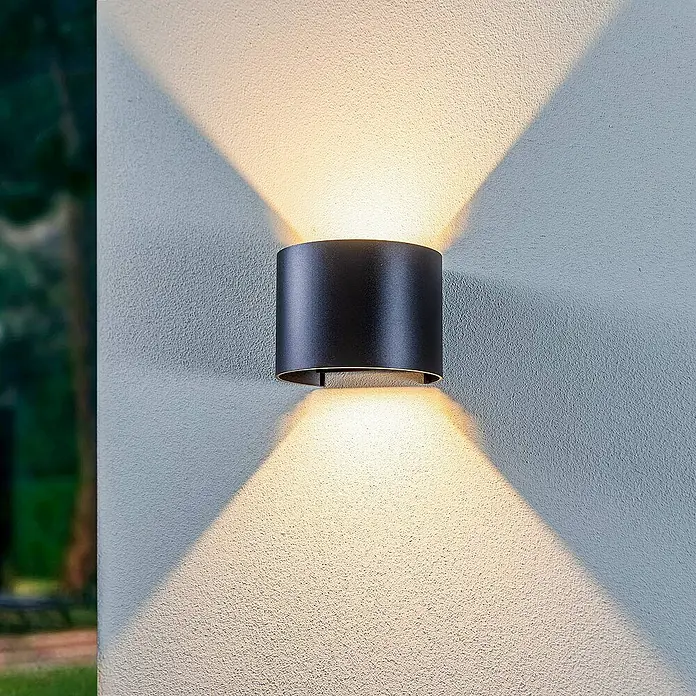 Lindby Außenwandleuchte Nivar - schwarz, IP54