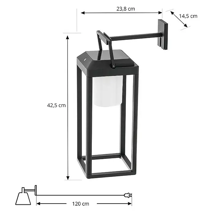 Lucande Außenwandleuchte Tilena - schwarz, IP54