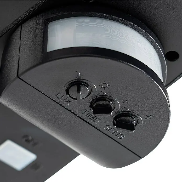 Lindby Außenwandleuchte Naelin - schwarz, schwarz, IP44