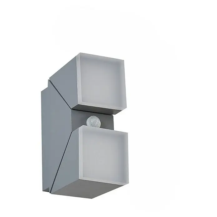 Lindby Außenwandleuchte Sally - 10,3 x 6,5 x 22 cm, alu / grau / zink, alu / grau / zink, IP54