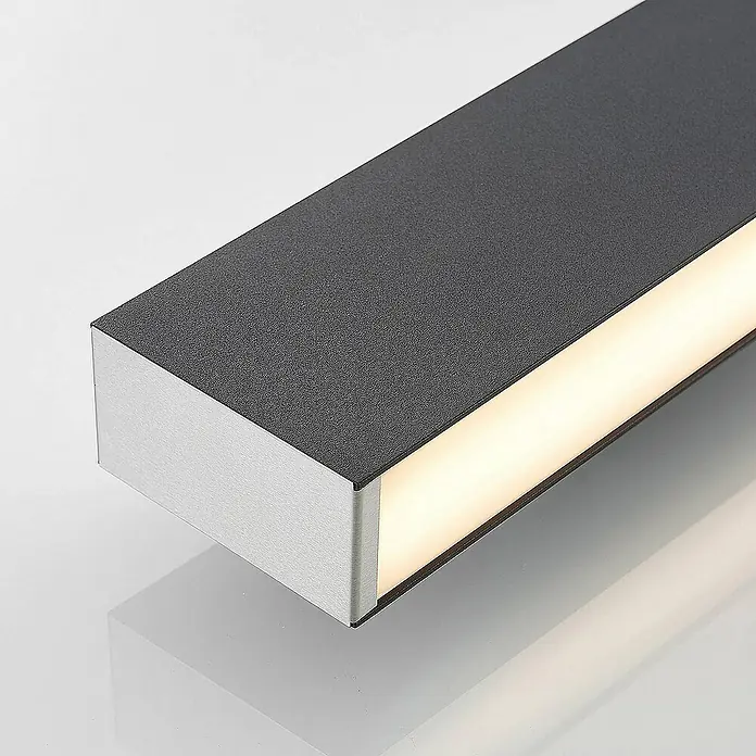 Lucande Außenwandleuchte Aegisa - schwarz, schwarz, IP54