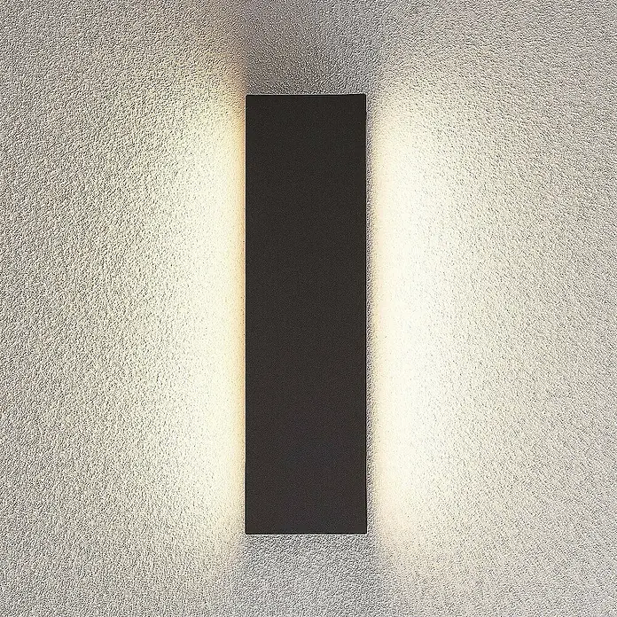 Lucande Außenwandleuchte Aegisa - schwarz, schwarz, IP54