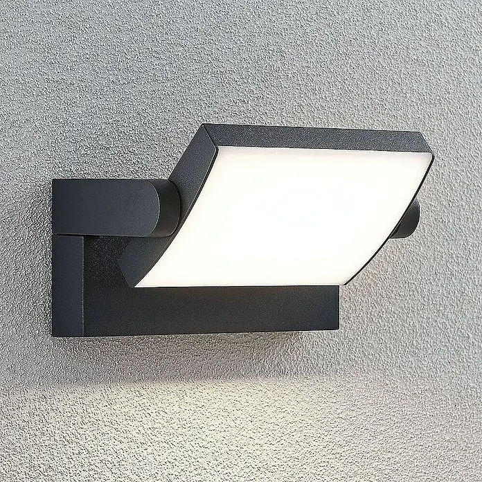Lindby Außenwandleuchte Sherin - schwarz, IP54