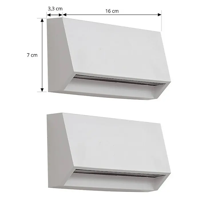 Lindby Außenwandleuchte Appeso - weiß / opal, IP65