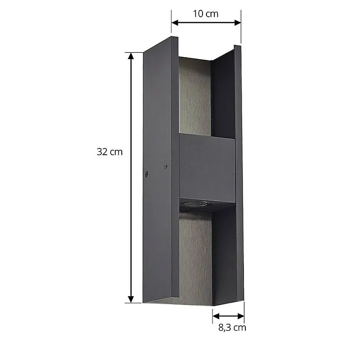 Lucande Außenwandleuchte Lavrin - schwarz, schwarz, IP54