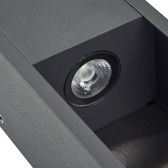 Lucande Außenwandleuchte Lavrin - schwarz, schwarz, IP54