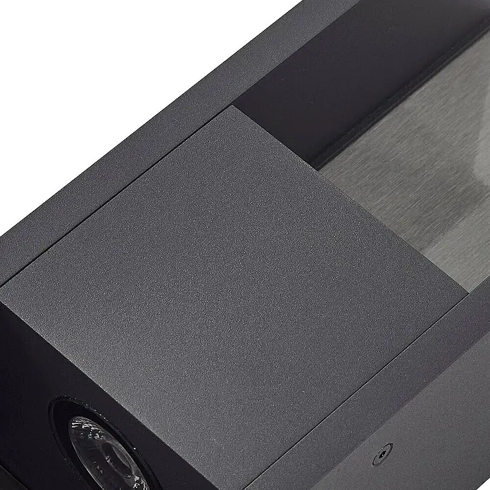 Lucande Außenwandleuchte Lavrin - schwarz, schwarz, IP54