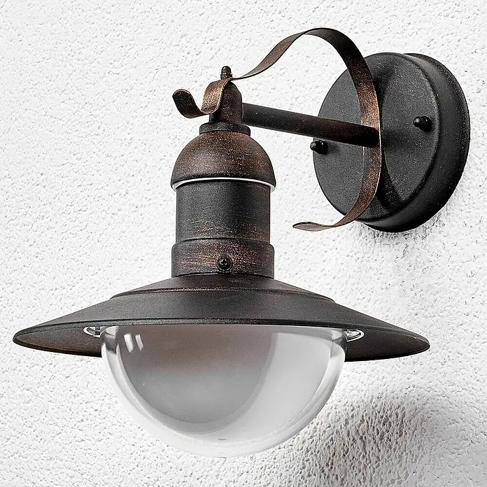 Lindby Außenwandleuchte Clea - kupfer, kupfer, IP44