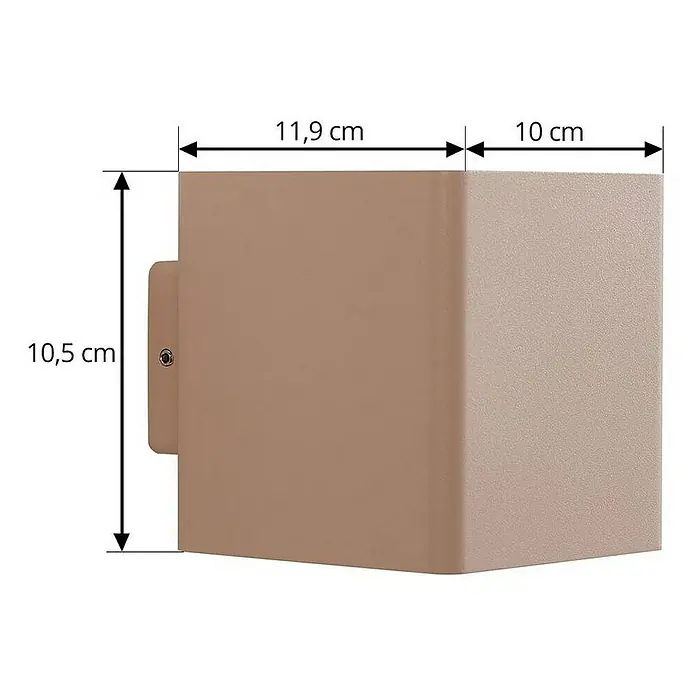 Lucande Außenwandleuchte Aaron - creme / amber, IP54