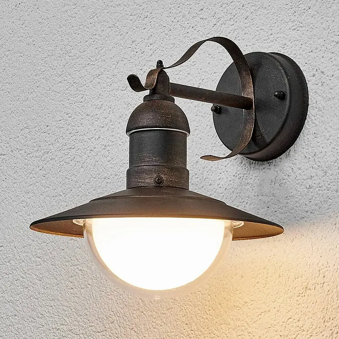 Lindby Außenwandleuchte Clea - kupfer, kupfer, IP44