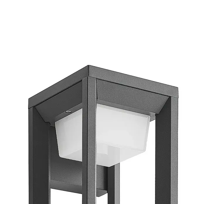 Prios Außenwandleuchte Gamion - 16 x 14 x 23 cm, alu / grau / zink, IP54