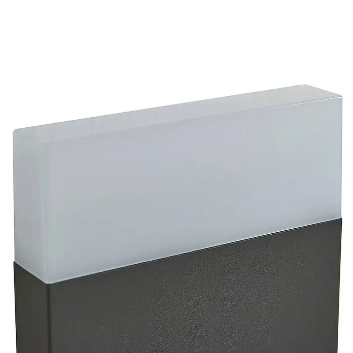 Lindby Außenwandleuchte Branor - schwarz, weiß / opal, IP54