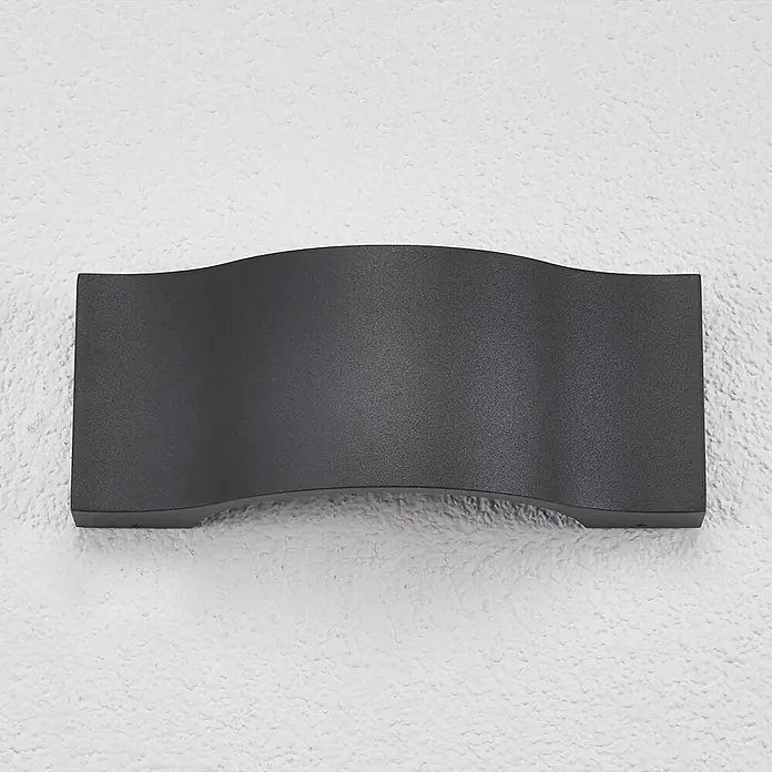 Lucande Außenwandleuchte Jace - 11 x 28 x 8,4 cm, schwarz, schwarz, IP54
