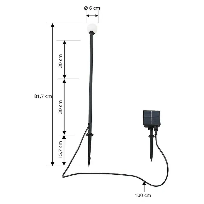 Lindby Erdspießleuchte Freydis - 81,7 cm