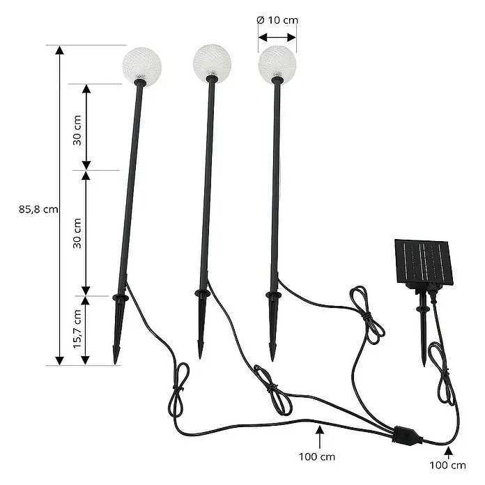 Lindby Erdspießleuchte Brindley - 85,8 cm