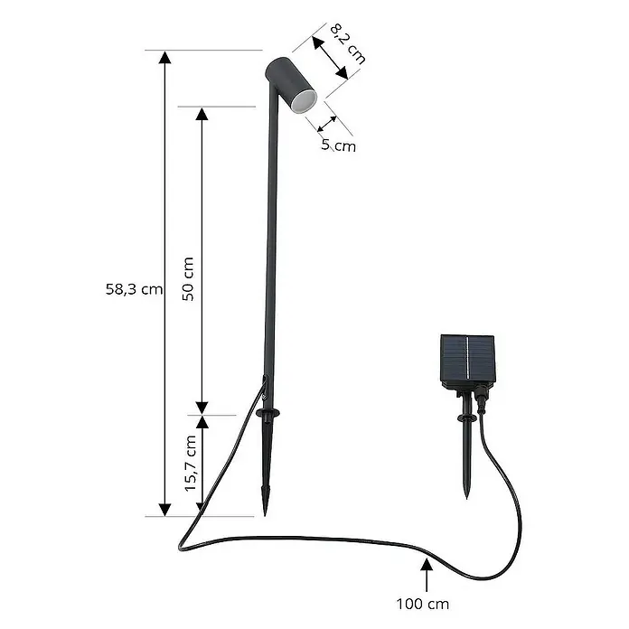 Lindby Erdspießleuchte Myric - 58,3 cm