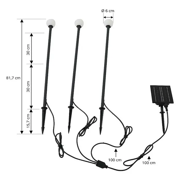 Lindby Erdspießleuchte Freydis - 81,7 cm