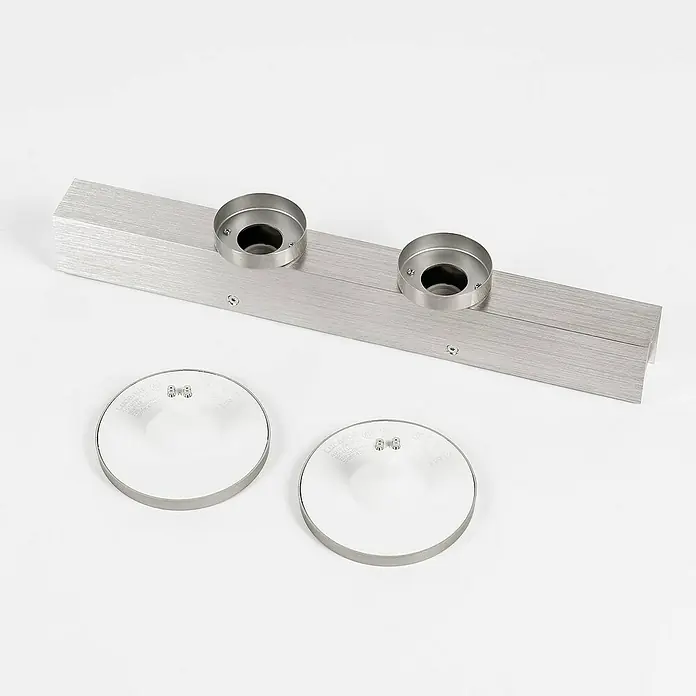 Lucande Deckenleuchte Kellino - L x B x H: 40,3 x 11 x 8,6 cm, alu / grau / zink, alu / grau / zink, GU10