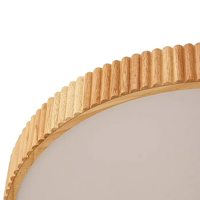 Lindby Deckenleuchte Velua - L x B x H: 50 x 50 x 10 cm, Holz hell