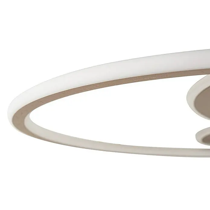Lucande Deckenleuchte Circulo - L x B x H: 60 x 58 x 6,5 cm, braun / rost, braun / rost