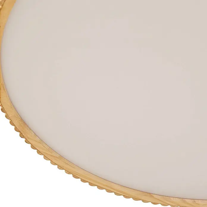 Lindby Deckenleuchte Velua - L x B x H: 50 x 50 x 10 cm, Holz hell