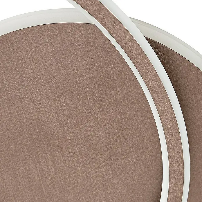 Lucande Deckenleuchte Circulo - L x B x H: 60 x 58 x 6,5 cm, braun / rost, braun / rost