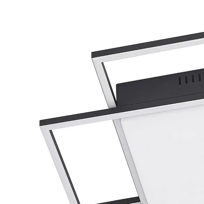 Lindby Deckenleuchte Nelinka - L x B x H: 60 x 58,5 x 7,4 cm, schwarz