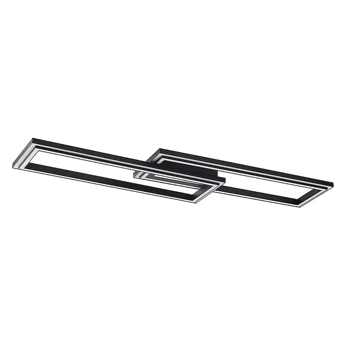 Lucande Deckenleuchte Tjado - L x B x H: 115 x 30 x 7,55 cm, schwarz, schwarz