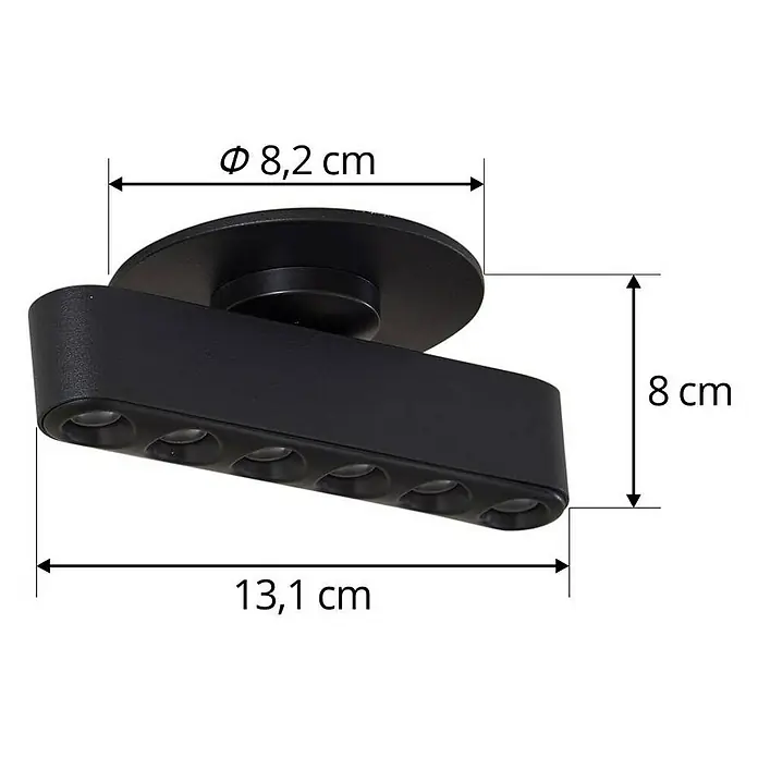 Lindby Deckenleuchte Eldrin - L x B x H: 13,1 x 8,2 x 8 cm, schwarz, schwarz
