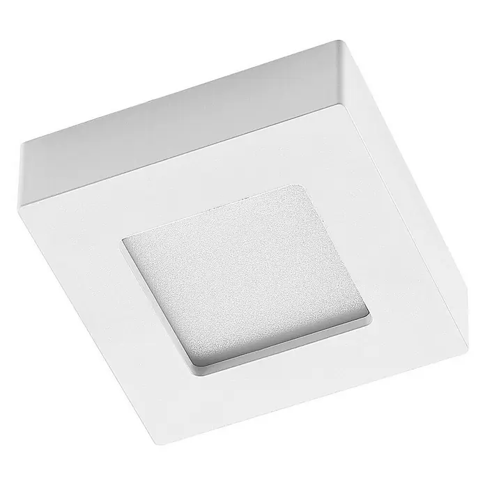 Prios Deckenleuchte Alette - L x B x H: 12,2 x 12,2 x 3,5 cm, weiß / opal, weiß / opal