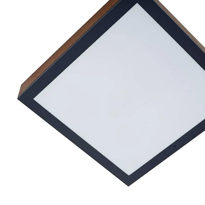 Lindby Deckenleuchte Laviona - L x B x H: 30 x 30 x 6 cm, Holz hell