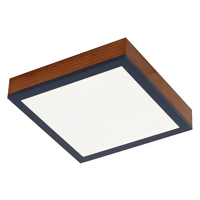 Lindby Deckenleuchte Laviona - L x B x H: 30 x 30 x 6 cm, Holz hell
